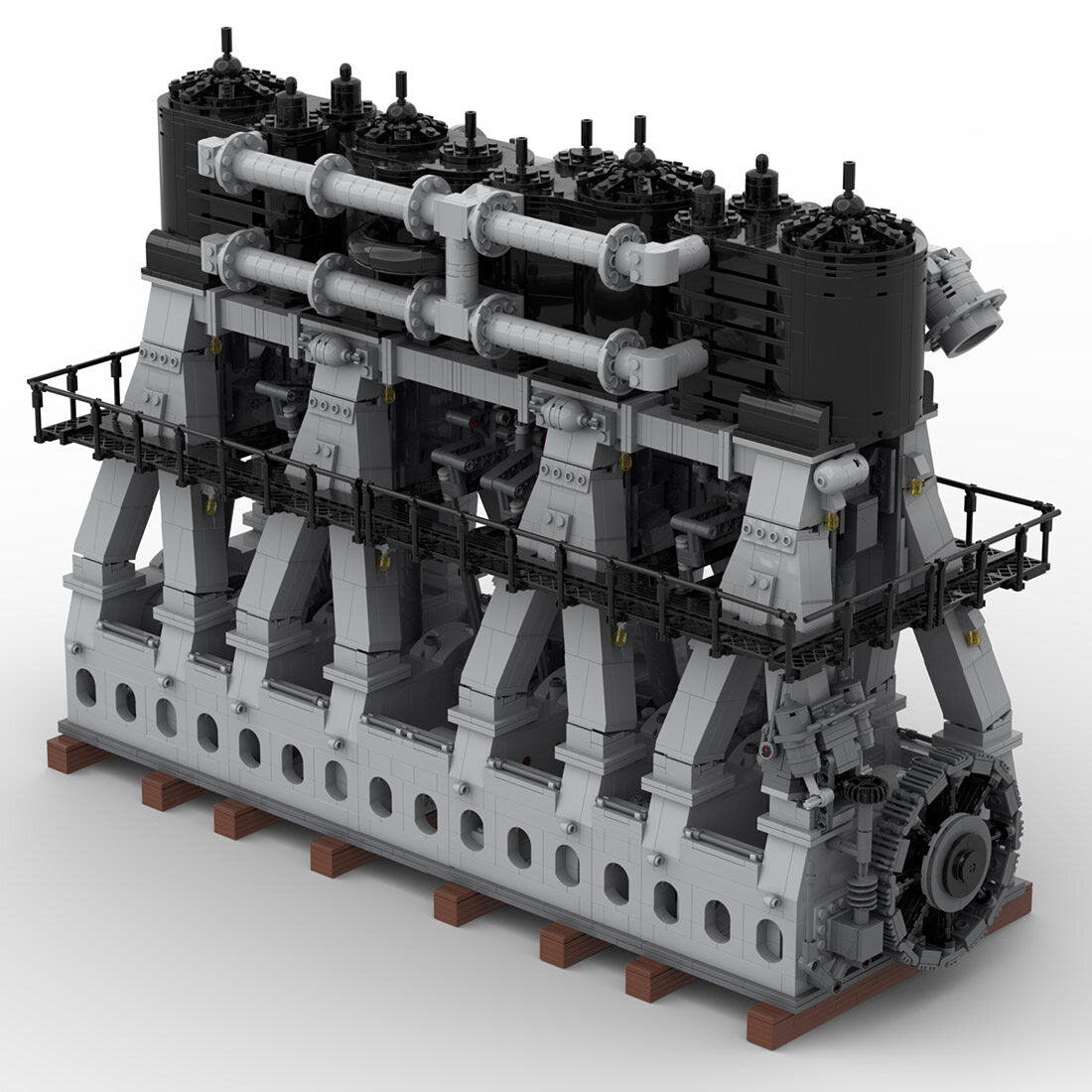 Titanic Reciprocating Triple Expansion Steam Engine Small Particles MOC Building Blocks Set-6584PCS-Build Your Own Titanic Engine enginediyshop
