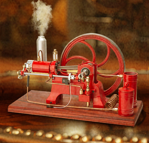 Hot Bulb Engine Model Hot-bulb Power Revived RETROL Vintage Horizontal Mill 4-Stroke Gasolin ...