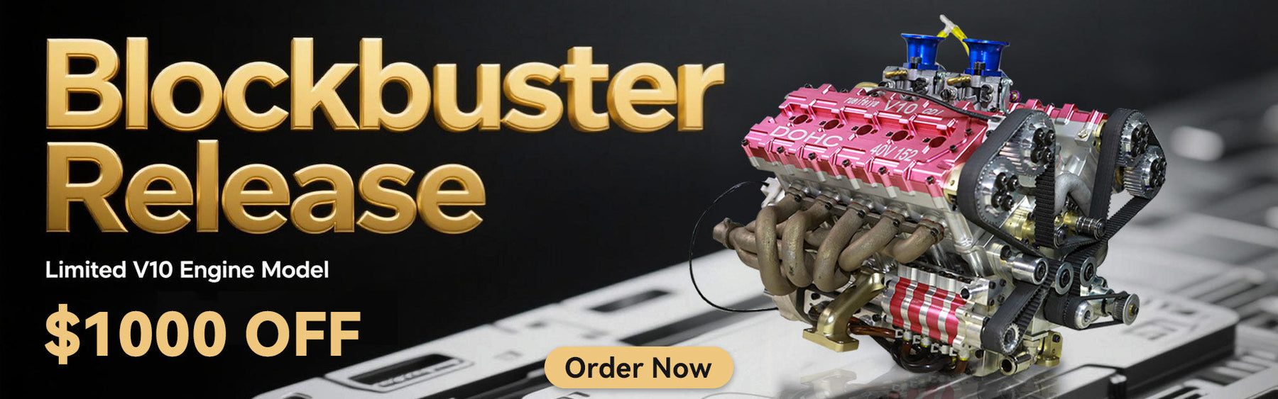 RUIFEIYA-V10-150-1-4-Scale-Working-V10-Engine-Model-Limited-Edition-Mechanical-Masterpiece enginediyshop