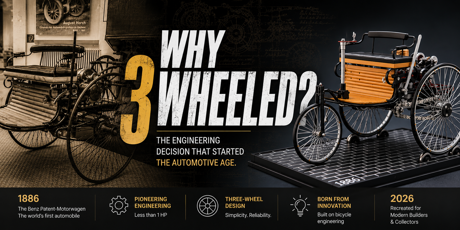 Why Was the World’s First Car Three-Wheeled? enginediyshop