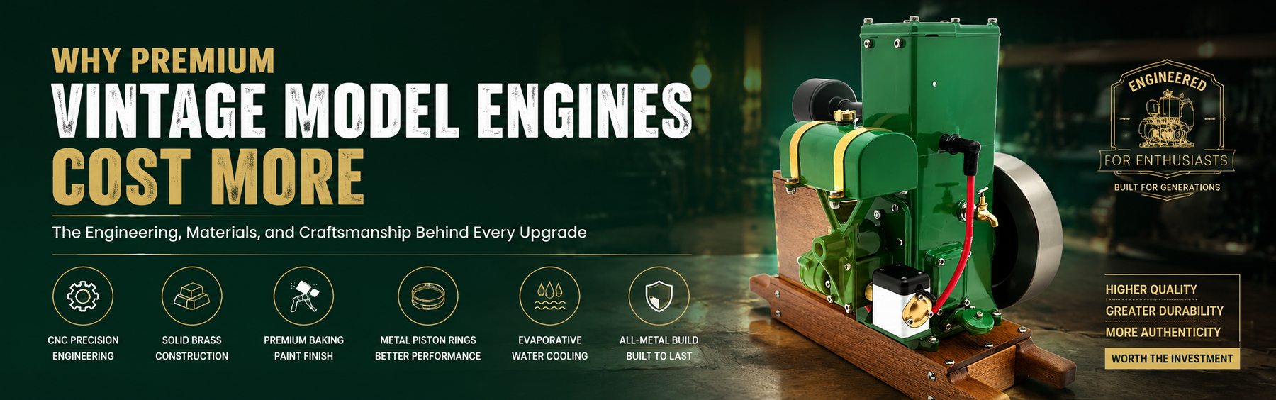 Why Premium Vintage Model Engines Cost More: The Engineering Behind Every Upgrade enginediyshop