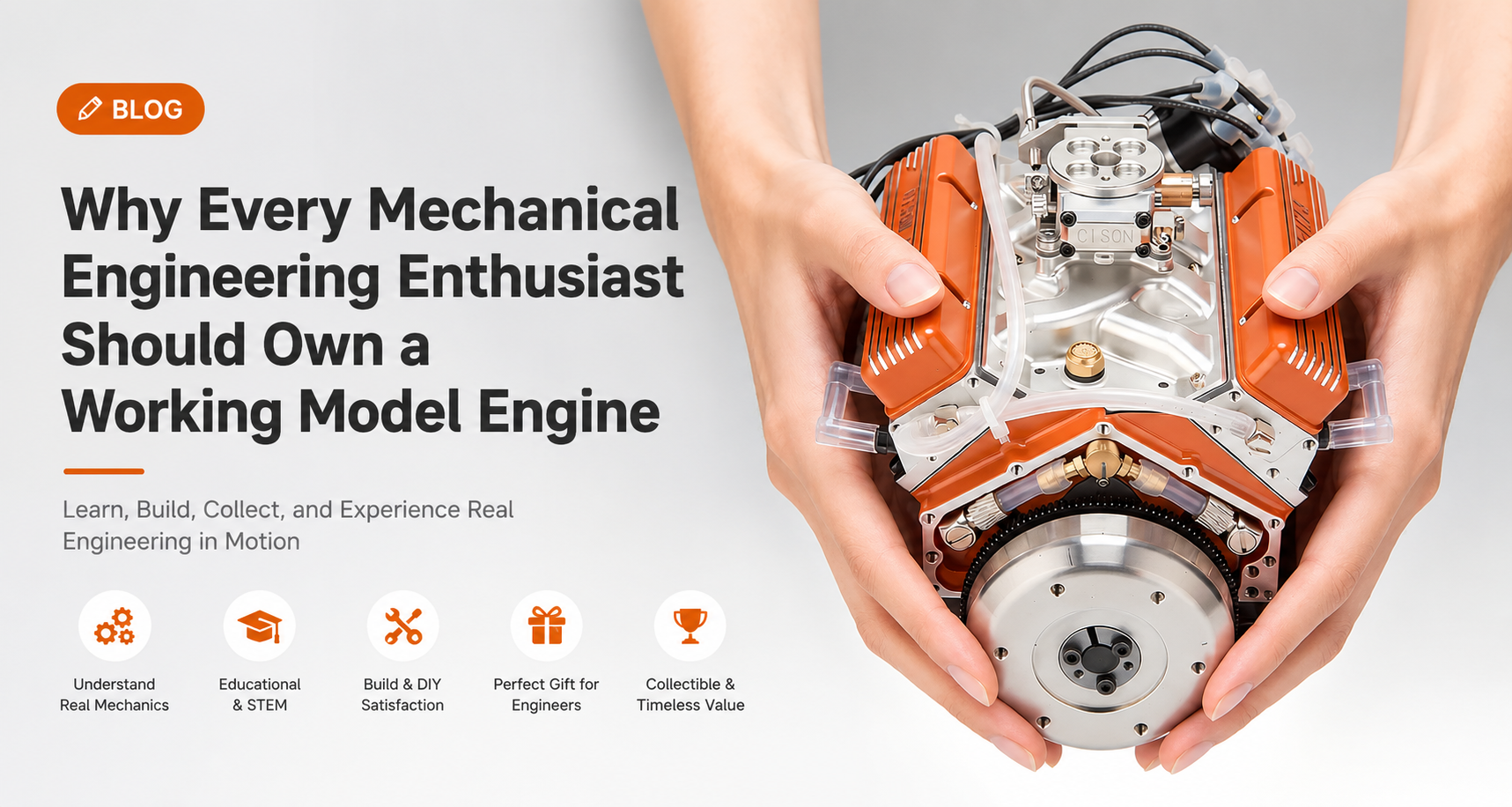 This image explains why every mechanical engineering enthusiast should own a working model engine.