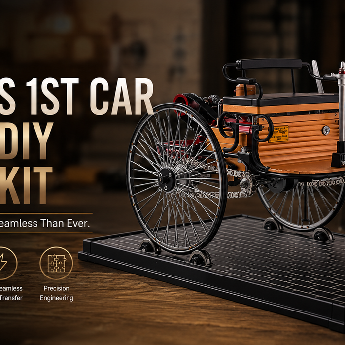 This is a picture of the Explore the Upgraded TECHING Car Metal DIY Model Kit.