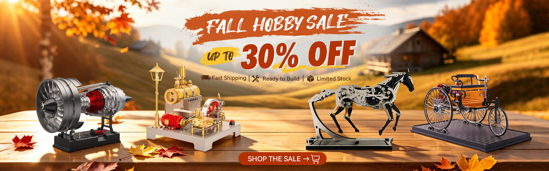 This is the promotional image for the enginediyshop.com autumn sale, offering up to 30% off.