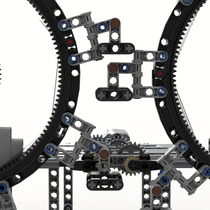 MOC  Synchronized Transmission Building Block Module, Mechanical Gear and Linkage Model-926PCS enginediyshop