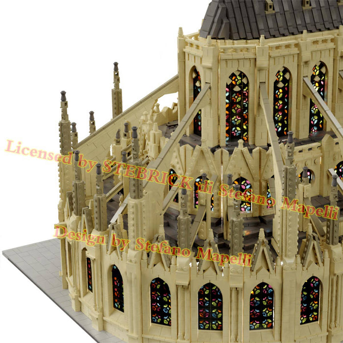 MOC Notre Dame de Paris Modular Building Block Small Particle Model (63181Pcs) enginediyshop