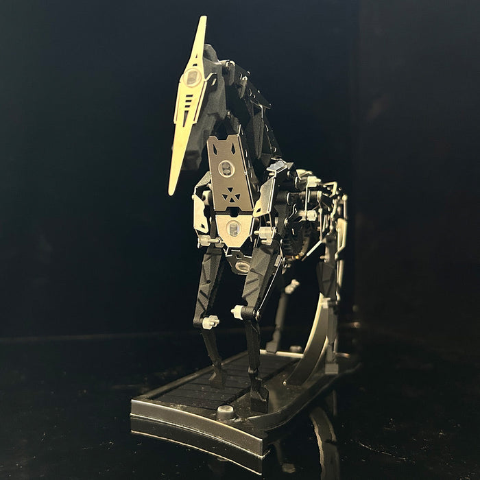 Solar-Powered Mechanical Horse 3D Metal Model DIY Assembly Art Sculpture Powered  Industrial Style Desk Decor Creature Mechanical Display Kit -165PCS enginediyshop