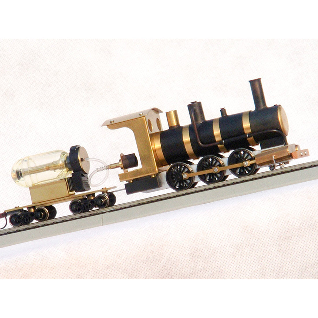 1/87 HO Scale Live Steam Train with Twin-cylinder Single-acting Oscillating Steam Engine Model enginediyshop