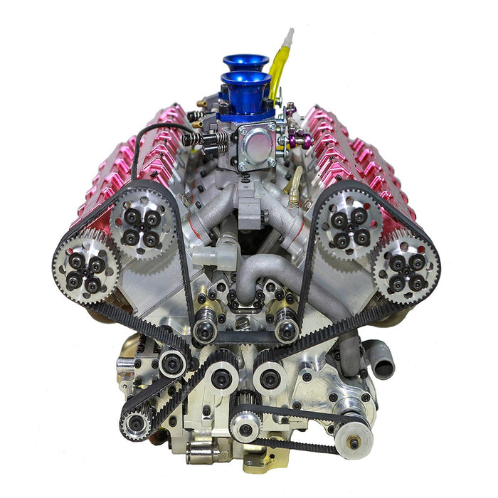 RUIFEIYA V10-150 1/4 Scale Working V10 Gas Engine Model - 150cc DOHC 40-Valve 4-Stroke 3-Ring Water-Cooled Internal Combustion Engine (Assembled Version) enginediyshop