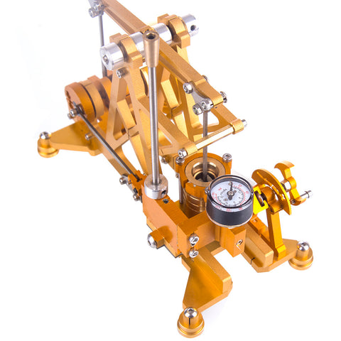 ENJOMOR Watt-Dampfmaschinenreaktor Modell Dampfpumpe mit Kesselgenerator Wissenschaftliches Bildungsspielzeug für die Desktop-Dekoration 7