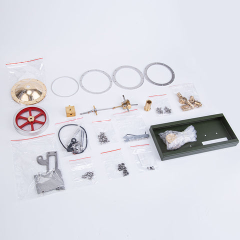 ENJOMOR Retro Metalldampfmaschine mit Kessel - Vertikales Transparentes Zylinderdampfmaschinenmodell - STEM-Spielzeug 7