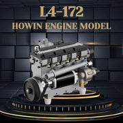 HOWIN ENGINE L4-172 17.2cc SOHC Inline Four-cylinder Four-stroke Water-cooled Electric Nitro Internal Combustion Engine Model for 1/6 1/8 RC Cars Ships enginediyshop