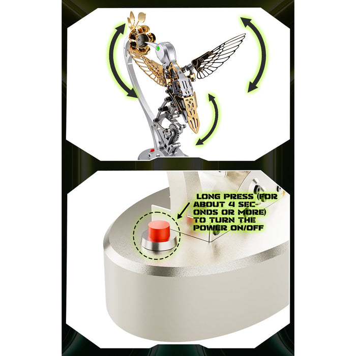 Mechanical Bird Steampunk Metal DIY Assembly Model Kit (250+PCS) enginediyshop