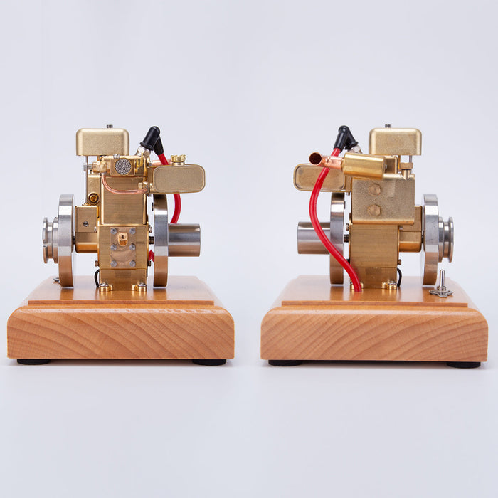 Mini 1.6cc Water-cooled Single-cylinder 4-stroke Gasoline Engine Internal Combustion Engine Model with Wooden Base enginediyshop