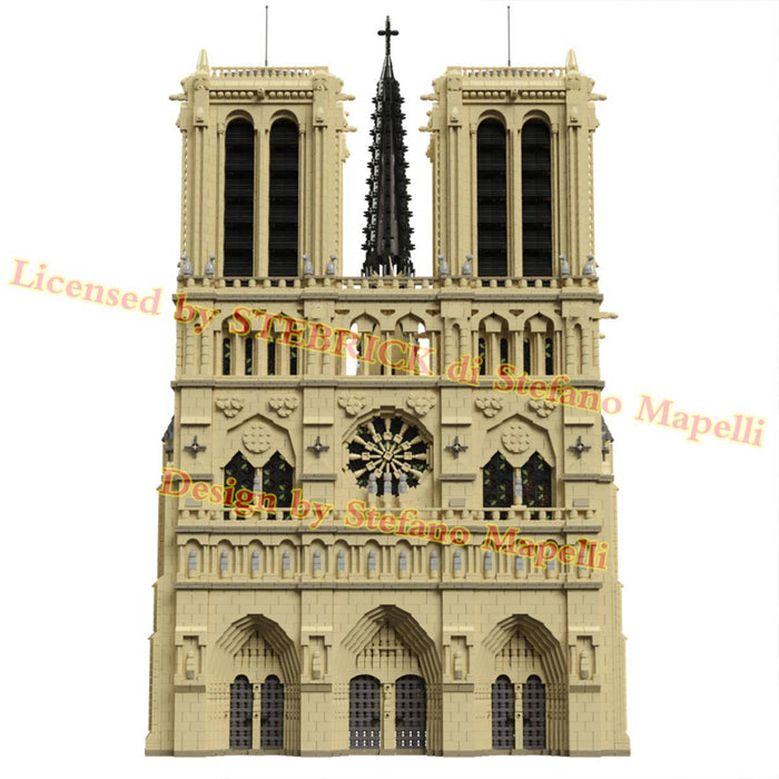 MOC Notre Dame de Paris Modular Building Block Small Particle Model (63181Pcs) enginediyshop