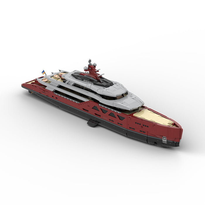MOC-254412 120CM Modular Luxury Yacht Building Blocks Set-15639PCS enginediyshop