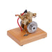 Mini 1.6cc Water-cooled Single-cylinder 4-stroke Gasoline Engine Internal Combustion Engine Model with Wooden Base enginediyshop