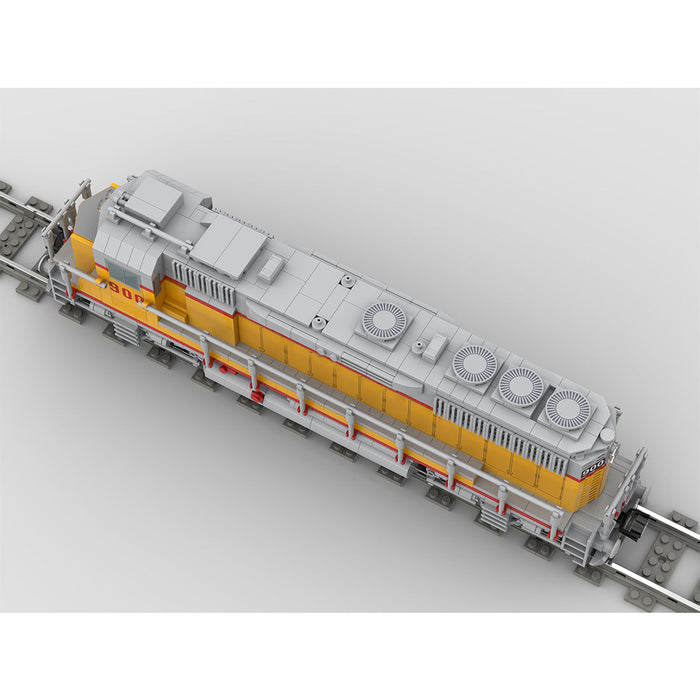 MOC-180032 GP40 4-axle Diesel Electric Locomotive Train DIY Assembly Toy Building Blocks Set ( Speed Control Dynamic Version/1146PCS) enginediyshop