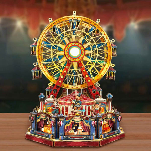 Century Ferris Wheel Music Box DIY 3D Wooden Model Kit, Creative Gift & Desktop Decor (367PCS) enginediyshop