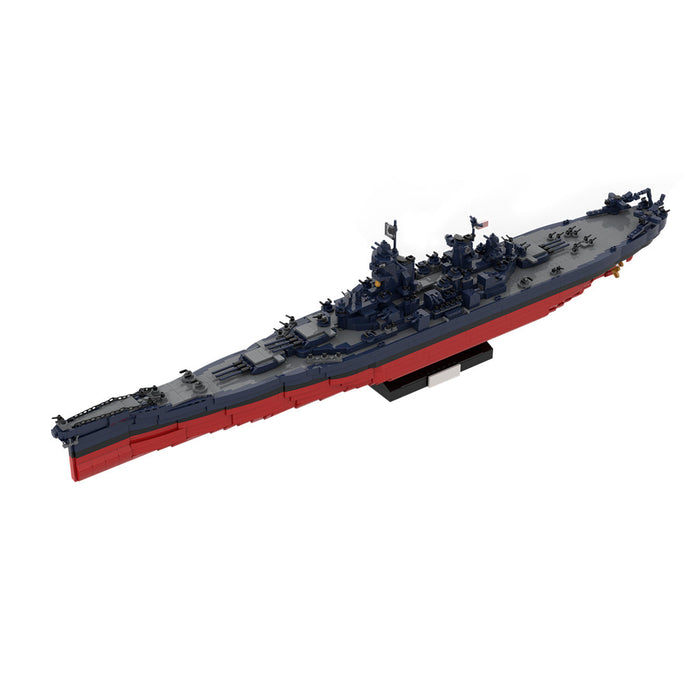 MOC 1/300 Scale USS New Jersey BB-62  WWII Artillery Warship kit-3734PCS enginediyshop