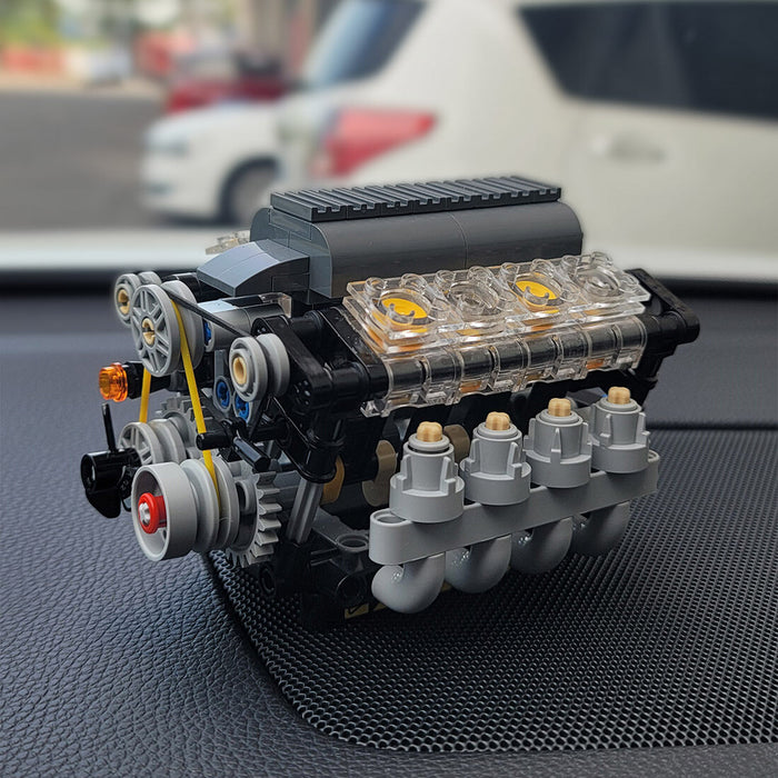 V8 Engine with Gearbox Tech Engine Model Particle Building Blocks MOC ...