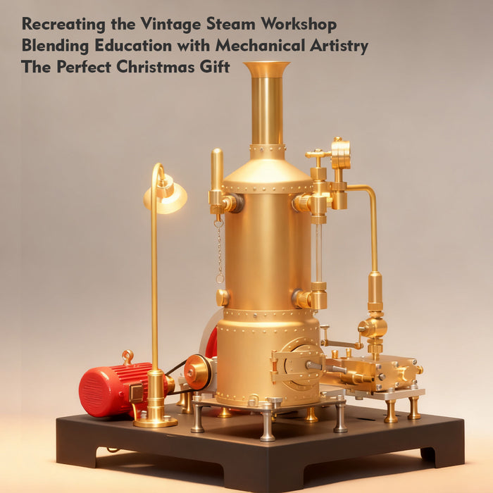RETROL SE-03 DIY Steam Engine Model Kit with Generator & Light Educational Mechanical Building Set(38 PCS ) enginediyshop