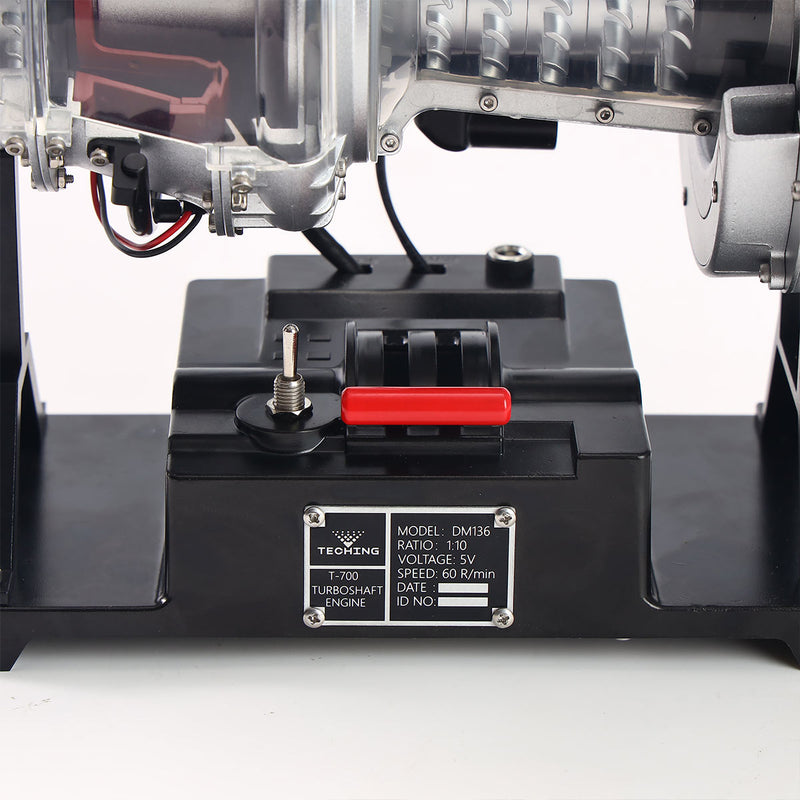 TECHING×SKYMECHMAN 1/4 Scale Metal Simulation Electric Military Helicopter Turboshaft Engine Model Kit