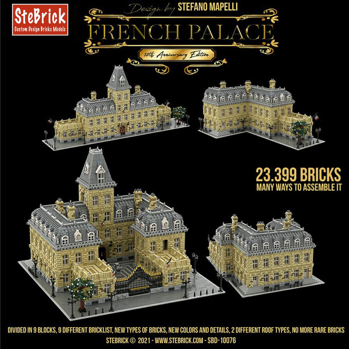 MOC-70573  French Palace 10th Anniversary Edition  French Palace V2.0 Bricks DIY Building Block Small Particle Model（23399PCS) enginediyshop