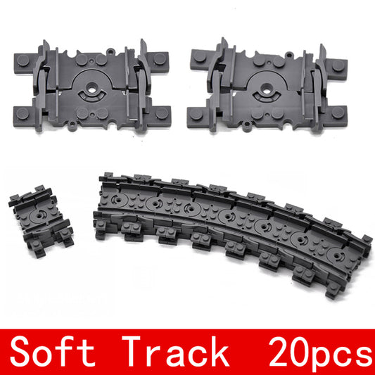 20Pcs Train Soft Track DIY Construction Toys Building Blocks Bricks Parts enginediyshop