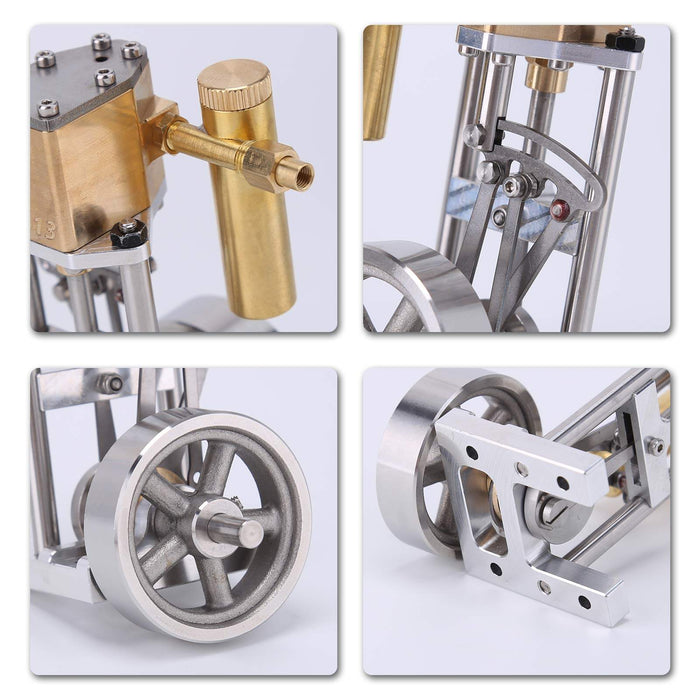 V1313 Mini Vertical Single-Cylinder Steam Engine Model with Reversing ...