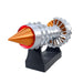 SKYMECHMAN TRENT 900 Turbofan Aircraft Jet Engine Model Kit with Red LED Light - 50+PCS/Brass Color enginediyshop
