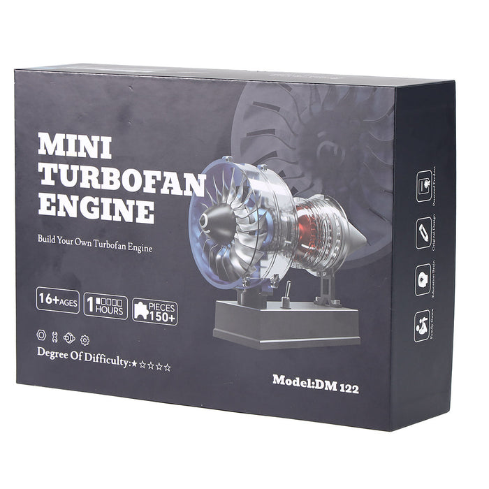 TECHING Mini Turbofan Engine Kit - DIY Metal Mechanical Visible Electric Motorized Jet Engine Model for STEM Education (170PCS+) enginediyshop