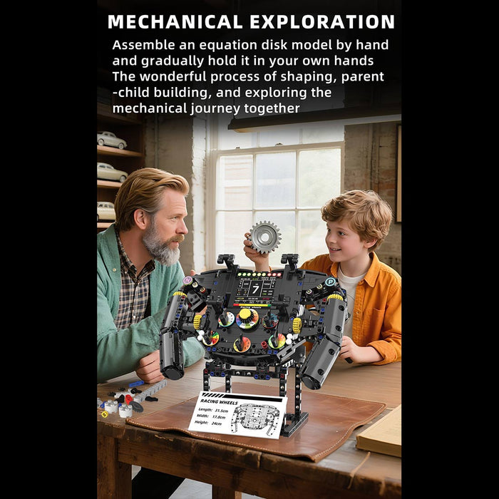 Racing Simulator Steering Wheel Building Blocks Set（833PCS） enginediyshop