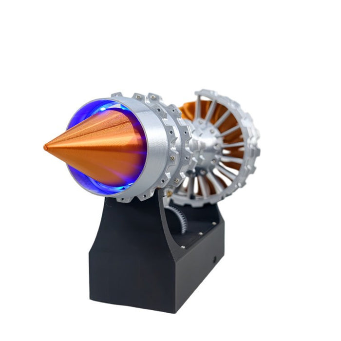 SKYMECHMAN TRENT 900 Turbofan Aircraft Jet Engine Model Kit with Red LED Light - 50+PCS/Brass Color enginediyshop