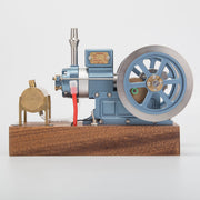 Hit and Miss Engine that Works - ENJOMOR 6cc Antique 4-Stroke Gas IC Engine Green Horizontal Stationary Engine with Ignition Device and Stand enginediyshop