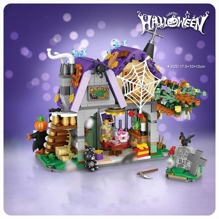 Halloween Travel Pumpkin House Building Blocks Set(789PCS) enginediyshop