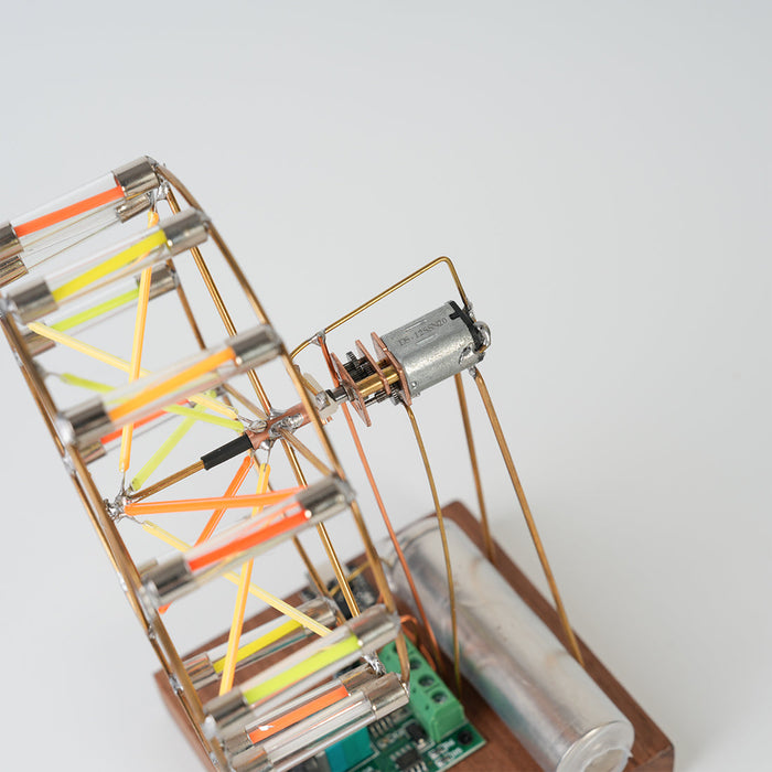 Rotating Colorful Ferris Wheel DIY Kit (Manual Soldering) enginediyshop