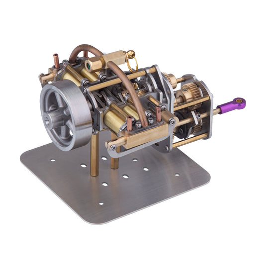 Miniatur-Horizontal-Viertakt-Dampfmaschinenmodell mit Getriebe für kleine Dampfmodellschiffe ohne Kessel 2
