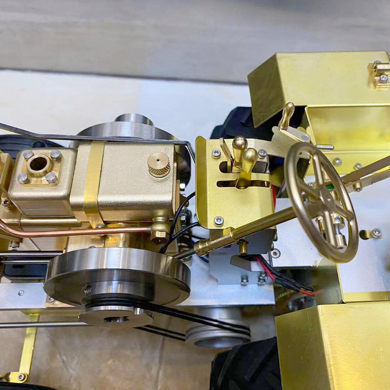 T12 Antique Roller Tractor Model Featuring a 1.6cc Mini Horizontal Single-Cylinder Water-Cooled Gasoline IC Engine——Enginediyshop