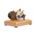 3.2cc Mini Horizontal Water-cooled Double-cylinder Four-stroke Gasoline Engine Model with Wooden Base enginediyshop