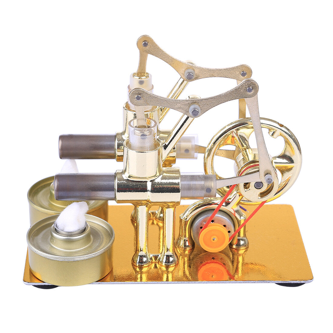 2 Cylinder Stirling Engine Electricity Generator with Bulb Stirling Engine Motor Model enginediyshop