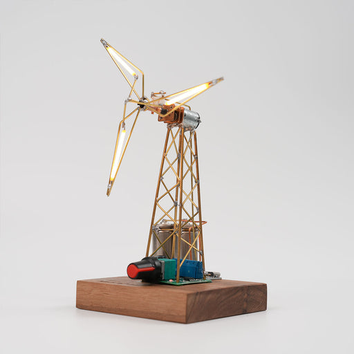 PUNKBUILD Industrial Style Metal Wire Windmill Lamp DIY Kit enginediyshop