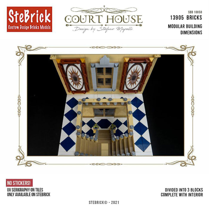 MOC-77106 The Court House Building Blocks DIY Small Particle Model without Stickers(13905PCS ） enginediyshop