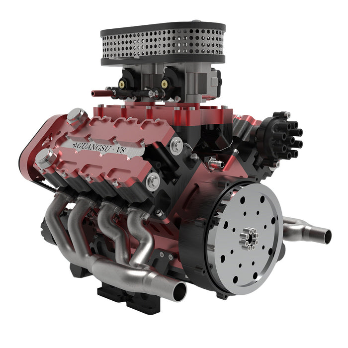 ENJOMOR GS-V8 PRO 78cc DOHC 4-Stroke 3-Ring 32-Valve Water-Cooled Gasoline Internal Combustion Engine Model with Electric Start (Assembled Version)
