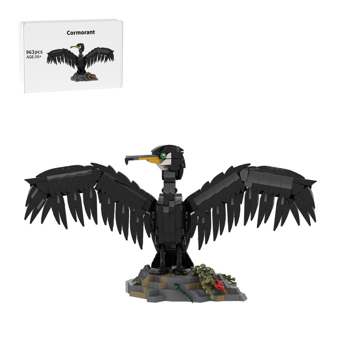 MOC-245556 Nature-Themed Cormorant Bird Building Blocks Set(963PCS)