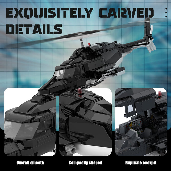 Mocsage MOC-149250 Helicopter Model Assembly Toy Building Blocks Set Creative Ornament (1039PCS) enginediyshop