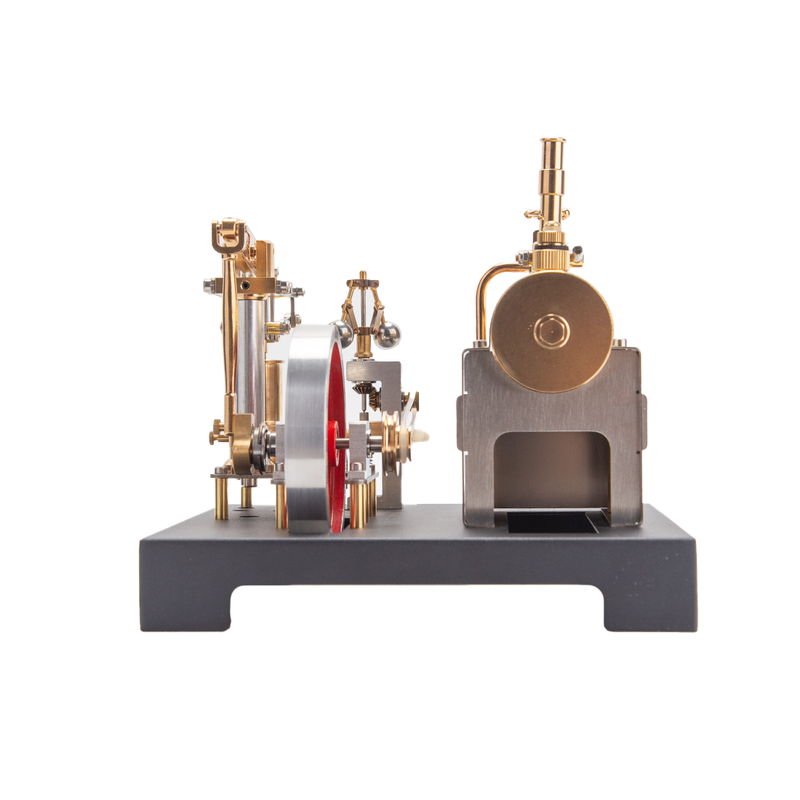 RETROL SE-01 Full Metal Stationary Beam Steam Engine Model and Horizontal Boiler Kit - enginediyshop