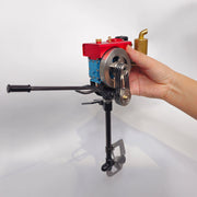 RETROL 2.6cc Single Cylinder 4-Stroke Gasoline Engine Mount Kit with Underwater Propeller Tail Assembly & Mounting Bracket for 1-1.3m Model Fishing Boats - enginediyshop