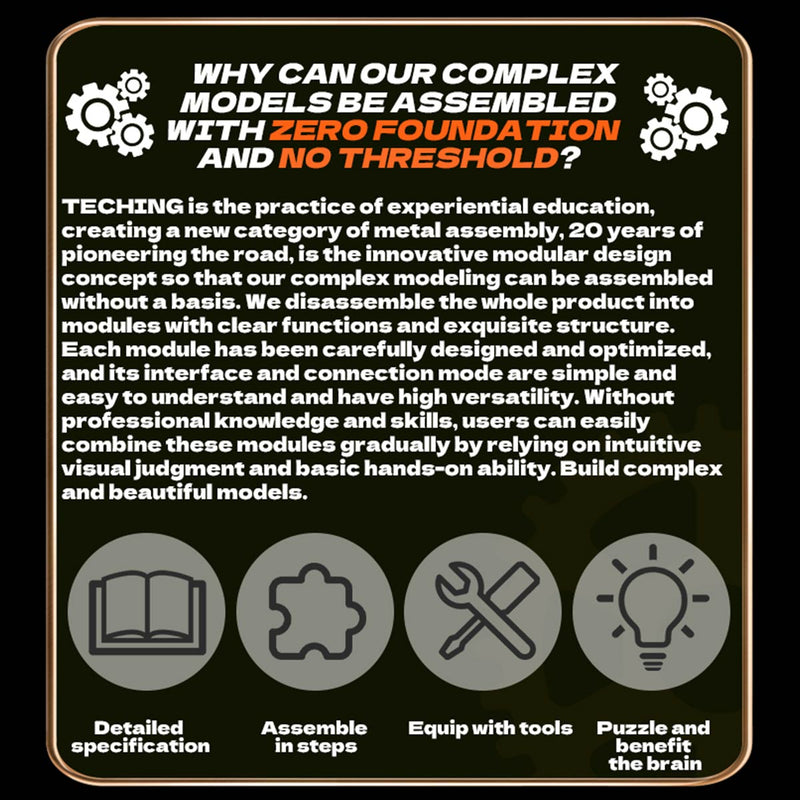 TECHING×SKYMECHMAN 1/4 Scale Metal Simulation Electric Military Helicopter Turboshaft Engine Model Kit