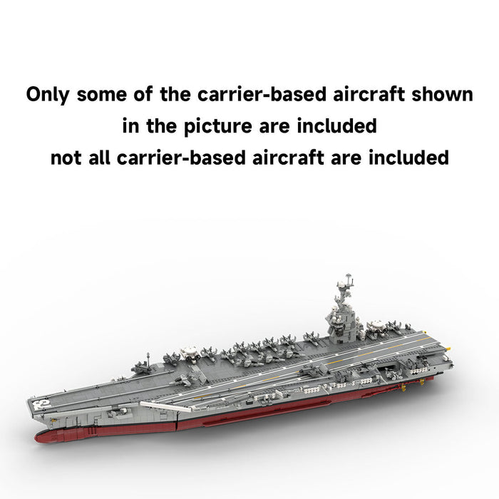 MOC-192566 1/300 Scale Gerald R-FOD | Nuclear-Powered U.S. Aircraft Carrier Building Blocks Set—6354PCS enginediyshop